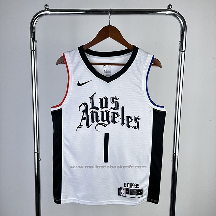 Maillot Los Angeles Clippers James Harden #1 Ville 2019-20 Blanc